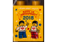 Part No: 4066pb666  Name: Duplo, Brick 1 x 2 x 2 with Legoland Japan Happy 1st Anniversary Pattern