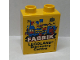 Part No: 4066pb702  Name: Duplo, Brick 1 x 2 x 2 with Legoland Discovery Centre FABRIK 2016 Pattern