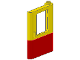 Part No: 4182p02  Name: Door 1 x 4 x 5 Train Right, Thin Support at Bottom with Red Bottom Half Pattern