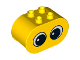 Part No: 4198pb18  Name: Duplo, Brick 2 x 4 x 2 Rounded Ends with 2 Eyes with Pupils Pattern