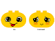 Part No: 4198pb30  Name: Duplo, Brick 2 x 4 x 2 Rounded Ends with Faces Silly/Embarrassed Pattern