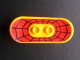 Part No: 42511pb02  Name: Minifigure, Utensil Skateboard Deck with Black Web on Red Background Pattern (Sticker) - Set 4853
