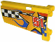 Part No: 44351pb013  Name: Technic, Panel Fairing #21 Large Long, Small Hole, Side B with Checkered Flag, Stars, Blue Flames and '51' Pattern (Sticker) - Set 8651