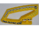 Part No: 45785pb01  Name: Technic, Panel RC Car Panel Flexible Left with Dirt Crusher Logo and Gray Stripes on Yellow and Black Background Pattern (Stickers) - Set 8369-1