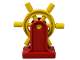 Part No: 4658c01  Name: Duplo Boat Helm with Red Support (4658 / 4657)