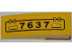 Part No: 50950pb042L  Name: Slope, Curved 3 x 1 with Hatch and '7637' Pattern Model Left Side (Sticker) - Set 7637