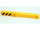 Part No: 57779pb008  Name: Crane Arm Outside, Wide with Pin Hole at Mid-Point with Black and Yellow Danger Stripes Pattern on Both Sides (Stickers) - Set 4204