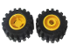Part No: 6014ac01  Name: Wheel 11mm D. x 12mm, Hole Round for Wheels Holder Pin with Black Tire 21mm D. x 12mm - Offset Tread Small Wide (6014a / 6015)