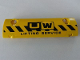 Part No: 62531pb021  Name: Technic, Panel Curved 11 x 3 with Black and Yellow Danger Stripes and 'UW LIFTING SERVICE' Pattern (Sticker) - Set 8258