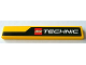 Part No: 6636pb078R  Name: Tile 1 x 6 with Black Line and LEGO TECHNIC Logo Pattern Model Right (Sticker) - Set 8069