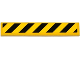 Part No: 6636pb119  Name: Tile 1 x 6 with Black and Yellow Danger Stripes Pattern (Sticker) - Set 75919