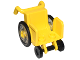Part No: 80440c01  Name: Minifigure, Utensil Wheelchair with Open Sides and High Arm Rests with Trans-Clear Wheelchair Wheels with Technic Pin Hole and Black Trolley Wheels (80440 / 80441pb01 / 2496)