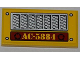 Part No: 87079pb0093  Name: Tile 2 x 4 with 'AC-5884', Silver Rivets and Grille Pattern (Sticker) - Set 5884