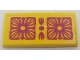 Part No: 87079pb1537  Name: Tile 2 x 4 with Rug with Magenta Geometric Floral Pattern (Sticker) - Set 41684