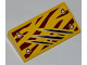 Part No: 88930pb020  Name: Slope, Curved 2 x 4 x 2/3 with Bottom Tubes with 4 Rivets and Claw Scratch Marks on Dark Red Tiger Stripes Pattern (Sticker) - Set 5887
