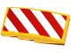 Part No: 93606pb032R  Name: Slope, Curved 4 x 2 with Red and White Danger Stripes Pattern Model Right Side (Sticker) - Set 60076