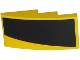 Part No: 93606pb049R  Name: Slope, Curved 4 x 2 with Thick Curved Black Stripe on Yellow Background Pattern Model Right Side (Sticker) - Set 75870
