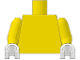 Part No: 973c019  Name: Torso Plain / Yellow Arms / White Hands