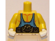Part No: 973pb0666c01  Name: Torso Muscles with Medium Blue Tank Top and Belt Pattern / Yellow Arms / White Hands