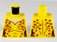 Part No: 973pb3738  Name: Torso Female Catsuit, Light Nougat Neck and Dark Orange Leopard Spots Pattern