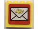 Part No: BA006pb05  Name: Stickered Assembly 4 x 1 x 3 with Mail Envelope Pattern (Sticker) - Set 6362 - 3 Brick 1 x 4