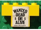 Part No: BA045pb01  Name: Stickered Assembly 4 x 1 x 2 with 'WANTED DEAD OR ALIVE' Pattern (Sticker) - Set 365 - 1 Brick 1 x 4, 1 Brick 1 x 2