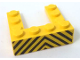 Part No: BA229pb01  Name: Stickered Assembly 4 x 4 x 1 with Black and Yellow Danger Stripes Pattern (Sticker) - Set 6383 - 1 Plate 1 x 2, 4 Plate 1 x 4
