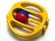 Part No: bab007  Name: Duplo Rattle Oval with Red and Blue Wheel