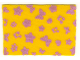Part No: bb0619  Name: Cloth Beach Towel 5 1/2 x 8 with Dark Pink Butterflies, Flowers, Hearts and Music Notes Pattern