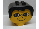 Part No: dup001  Name: Duplo Figure Head Human 2 x 2 Base with Black Hair, Freckles (Eyes Looking Right)