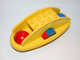 Part No: x1316c01  Name: Duplo Rattle Rocking Bottom with Red/Blue Wheels