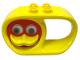 Part No: x1728cx1  Name: Duplo Rattle Teether Oval 2 x 6 x 3 with Handle and Turning Red Duck Face with Yellow Beak and Rattling Eyes