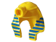 Part No: x177px1  Name: Minifigure, Headgear Headdress Mummy (Type 1) with Blue and Gold Stripes Pattern