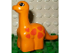 Part No: 31045pb01  Name: Duplo Dinosaur Brachiosaurus Baby with Orange Spots Pattern