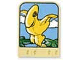Part No: 42179pb04  Name: Story Builder Meet the Dinosaurs Card with Yellow Pteranodon Pattern