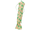 Part No: scl064  Name: Scala, Clothes Female Dress with Medium Green Neck Ribbon and Stars, Salmon Spirals and Dots Pattern
