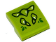 Part No: 15068pb068  Name: Slope, Curved 2 x 2 x 2/3 with Lime Geometric Dragon Scales Pattern (Sticker) - Set 41176
