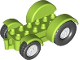 Part No: 15313c03  Name: Duplo Car Base 2 x 6 Tractor with Mudguards and White Wheels with Black Tires