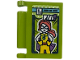 Part No: 24093pb115  Name: Minifigure, Utensil Book Cover with Comic with Yellow Superhero with Coral Hair Pattern (Sticker) - Set 42674