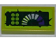 Part No: 3069pb0242  Name: Tile 1 x 2 with 6 Lime Buttons and Purple Gauge Pattern (Sticker) - Set 9447