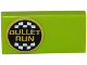 Part No: 3069pb0396L  Name: Tile 1 x 2 with 'BULLET RUN' Logo on Left Pattern (Sticker) - Set 8147