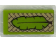 Part No: 3069pb1450  Name: Tile 1 x 2 with Banana Leaf on Tan Woven Mat Pattern (Sticker) - Set 43185