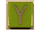 Part No: 3070pb033  Name: Tile 1 x 1 with Silver Capital Letter Y Pattern