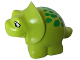Part No: 31046pb02  Name: Duplo Dinosaur Triceratops Baby with Green Spots Pattern