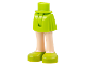 Part No: 35216ac00pb014  Name: Mini Doll Hips and Skirt with Molded Light Nougat Legs and Printed Lime Shoes Pattern - Thin Hinge