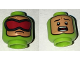 Part No: 3626cpb1620  Name: Minifigure, Head Dual Sided Balaclava with Nougat Face, Red Goggles / Scared Pattern (Killer Moth) - Hollow Stud