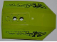 Part No: 42021pb03  Name: Cockpit 8 x 6 x 2 Curved with Black Lines on Lime Background Pattern (Stickers) - Set 8079