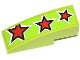 Part No: 50950pb066  Name: Slope, Curved 3 x 1 with 3 Red Stars Pattern (Sticker) - Set 60055