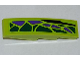 Part No: 61678pb044L  Name: Slope, Curved 4 x 1 with 8 Green Scales and 5 Purple Scales Pattern Model Left (Sticker) - Set 9443