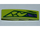 Part No: 61678pb046R  Name: Slope, Curved 4 x 1 with 5 Green Scales and 3 Purple Scales Pattern Model Right (Sticker) - Set 9455
